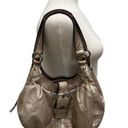 Coach Purse Soho Lynn Hobo Buckle Gold Metallic Shimmer Leather Pleated Glam Photo 0