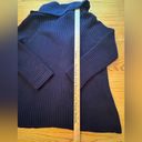 Talbots  Petites Women’s 1XP Navy Blue Open Cardigan Chunky Cozy‎ Fall Sweater Photo 4