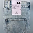 SO  Jean Shorts "Dad Short" Frayed Hem Juniors Sz 9 High Rise Relaxed Fit Light Photo 1