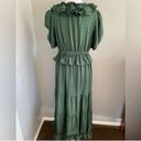 Moon River Green Frilly Ruffled Maxi Dress Wedding Summer Party Cottagecore  M Photo 5