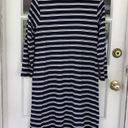 Old Navy Dress Size MT Navy White Stripe Long Sleeve Nautical T Shirt Dress Photo 6