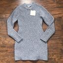 Tibi  • Tech Poly Sculpted Sweater Mini Dress grey knit chunky heathered black Photo 0