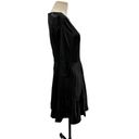 Unique Vintage  Trompe L'oeil Scarf Dress Black Size Large 10-12 Photo 5