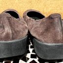 FitFlop  Snake Embossed Ballerina Flat F-Pop Slip On Casual Leather Brown 41 10.5 Photo 3