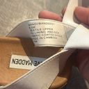 Steve Madden  Womens Bandi Sandal Size 9.5 White Cork-wrapped wedge heel Photo 7