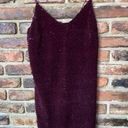 DO+BE  Burgundy Velvet Sequined Sleeveless Mini Tank Slip Dress Size Small Photo 0