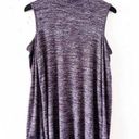 Sonoma  Purple Cold Shoulder Mockneck Top Women's Size L Photo 0