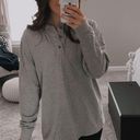 L.L.Bean Gray Henley Top Photo 0