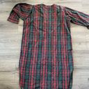 L.L.Bean Vintage  Womens Sleep Shirt Collared Plaid Red Green Size XL Photo 6