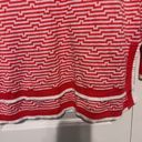 cupio  red and white high low sweater size small Photo 1