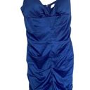 TCEC Blue Fitted Ruched Sheath Cocktail Dress Photo 0