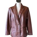 Marc New York NWT  ANDREW MARC FAUX LEATHER ONE BUTTON BLAZER JACKET LARGE Photo 3