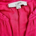 Loft  Maxi Dress Women's Size XS Pink Long Sleeve Ruffle Neck Tiered Summer Photo 2