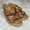 Kork-Ease  Sammi Leather Cork Wedge High Heels Size 10 Photo 0