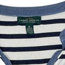 Ralph Lauren Lauren  Jeans Co. Henley T-Shirt Size XL Blue White Striped Cotton Photo 1