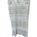 Crotchet Lace Sheer Boho Swim Coverup Beach Midi Dress White Size undefined Photo 3