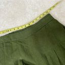 Bermuda Green 100% linen high waisted culottes  shorts size medium Photo 1