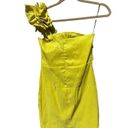 Daisy  Boutique Lemon Yellow Exaggerated Shoulder Cocktail Dress Size Medium NWOT Photo 1