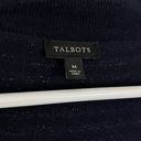 Talbots Women’s Striped Open Front Cardigan Sweater Shimmer Blue Size Medium Photo 4