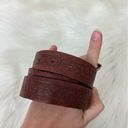 Vintage Brown Leather Made in USA Western Style Belt Photo 9