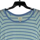 Matilda Jane  T-Shirt Size Small Blue Striped Stretch Blend Womens 3/4 Sleeve Photo 1