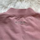 BCBGMAXAZRIA  Blush Pink Rhinestone Studded Collared Zip up Size Medium Photo 7