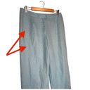 Liz Claiborne  Pants Womens 14 Linen Audra Wide Leg Beach Lagenlook Mint Blue Photo 2