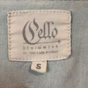 Cello  Chambray Snap Button Up Shirt Distressed Photo 3