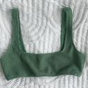 LA Hearts PacSun Green Crinkle Bikini Top Photo 0