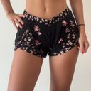 Full Tilt Black Floral Rosette Print Shorts Photo 0