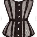 LONGLINE BLACK MESH WAIST TAMING OVERBUST CORSET black color casual stylish Size undefined Photo 0