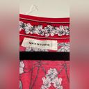 Max Studio  wrap top maxi dress red black white floral MEASUREMENTS Photo 1