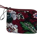 Vera Bradley  Bordeaux Blooms Quilted Zipper Coin Purse/Card Holder 5 x 4" Kitsch Photo 0