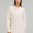 Lululemon  Merino Wool-Blend Ribbed Crewneck Sweater White Opal Size 4 Photo 0