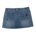 Calvin Klein CK  Jeans Short Denim Skirt Size 9 Flap Pockets Keyring Light Wash Photo 3