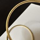 Monet  Lot Of 2 Skinny Bangle Bracelets 7 3/4 Inch Gold Tone 1 White Enamel Photo 6