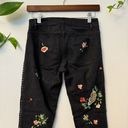 Alice + Olivia 
Jane Embroidered and Studded Skinny Jeans in Washed Black Photo 5