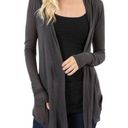 Zenana Outfitters  Dark Gray Lightweight Cardigan Size Medium Photo 0