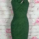 Tracy Reese  green lace sleeveless sheath dress with tie neck line Photo 0