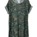 Caution to the Wind  Womens Crew Neck Short Sleeve Camo Dress Green Size Medium Photo 0