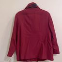 Croft & Barrow NEW  Holiday Red Double Breasted Wool Blend Coat 3X w/Scarf Festivus Photo 8