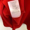 Bobeau  Red Cold Shoulder Ruffle Top Blouse Adjustable Shoulder Straps Size Small Photo 8