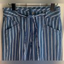 American Eagle  Women's Blue White Striped Wide Leg Paperbag‎ Pants Sz 8 NWOT Photo 4