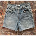 ZARA  High Waist Light Denim Distressed Shorts Photo 0