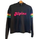 Pepe Jeans ANTHROPOLOGIE Alpine Back When Hoodie Sweatshirt Black Cotton Retro-chic XS EUC Photo 1