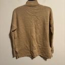 Tory Burch  Mock Neck Merino Wool Oversized Tan Sweater- Size Small Photo 10