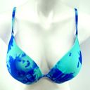 The Moon H2OH Women’s Blue Tie Dye Maui Molded Cup Bikini Swim Top XL Photo 1