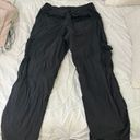 Hollister Low Rise Baggy Cargos In Dark Grey Photo 1