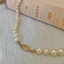 American Vintage Vintage “Zillah” Ivory Pearl Necklace 18” Gold Tone Marquis Fishhook Classic Photo 9