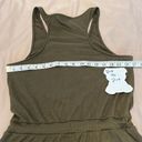 Shosho army green drawstring waist sleeveless romper pockets summer Photo 2